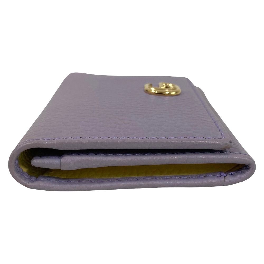 Gucci Double Leather Bifold Card Case Purple — view 7