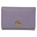 Gucci Double Leather Bifold Card Case Purple
