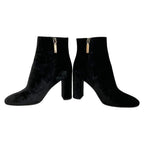 Saint Laurent Paris Cassandra Logo Side Zip Velvet Short Boots — view 4