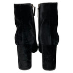 Saint Laurent Paris Cassandra Logo Side Zip Velvet Short Boots — view 5