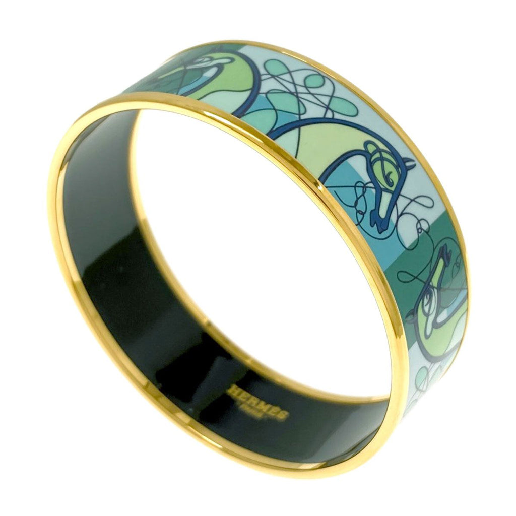 Hermes Enamel GM Bangle Bracelet — view 2