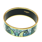 Hermes Enamel GM Bangle Bracelet