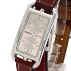 Hermes Cape Cod Duzon Double Tour Watch SS Leather — view 3