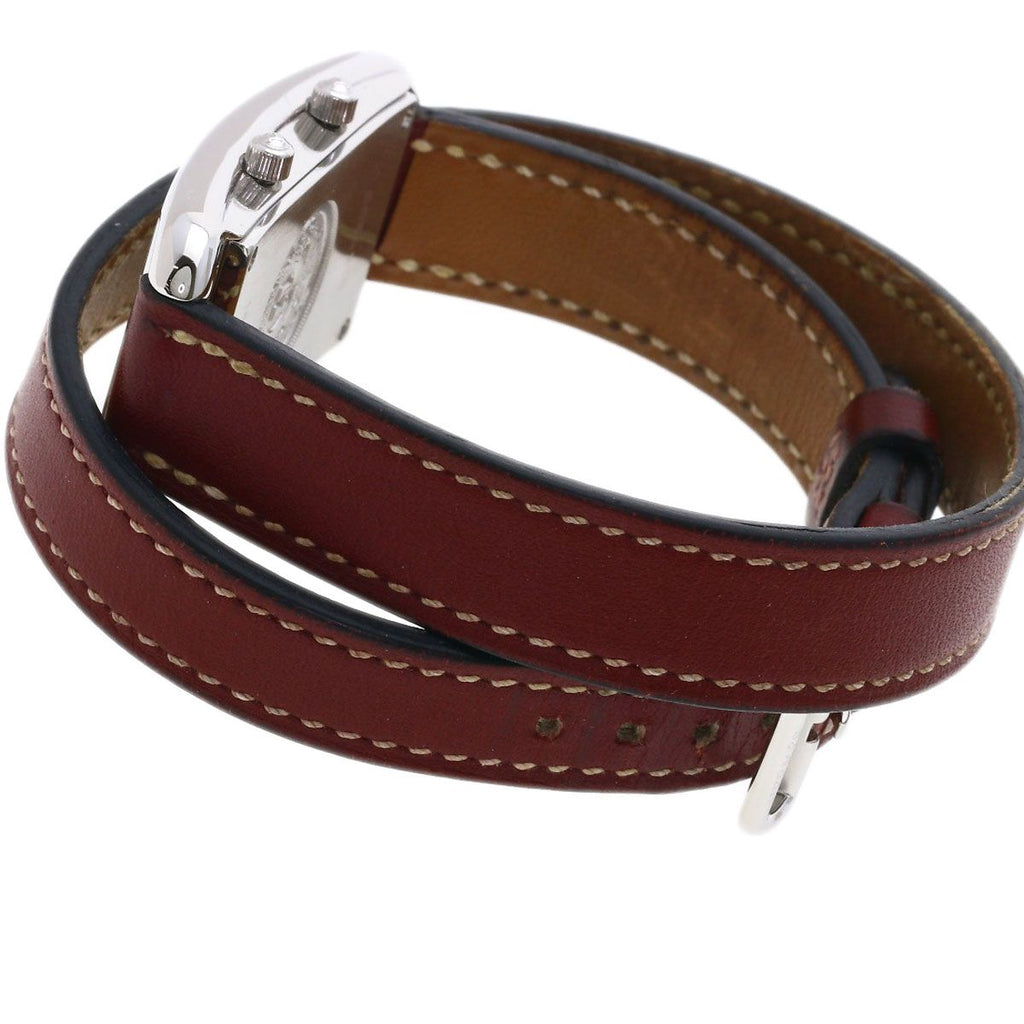 Hermes Cape Cod Duzon Double Tour Watch SS Leather — view 9