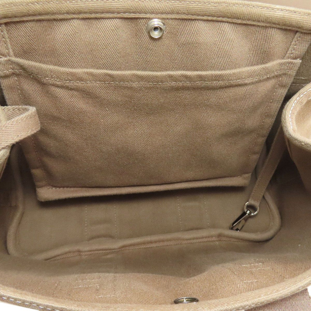 Hermes Valparaiso PM Etoupe Silver Handbag Toileche Blanc — view 5