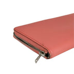 Hermes Leather Silk in Azap Zip Around Wallet Pink — view 4