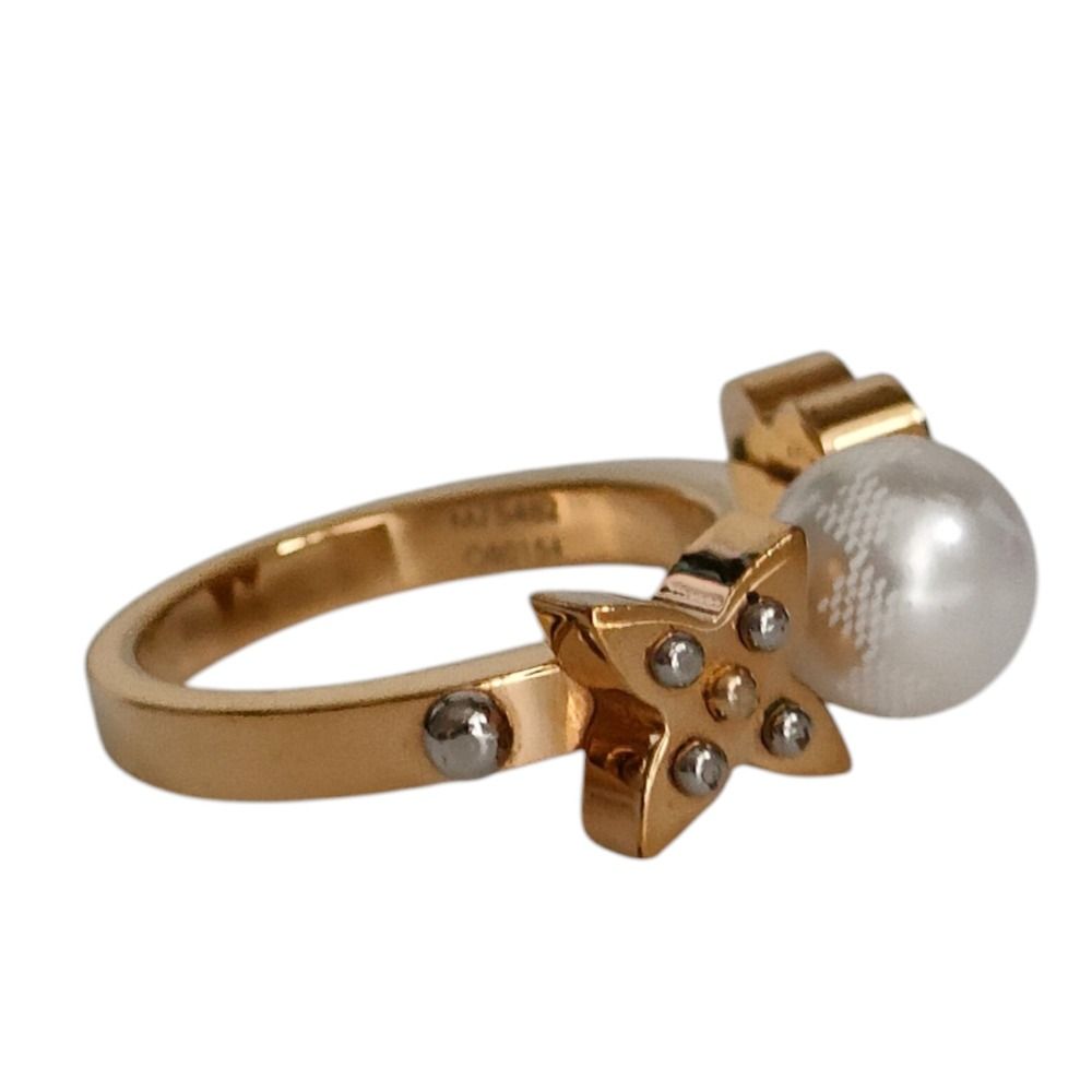 Louis Vuitton Cha Pearl Ring M Gold — view 3