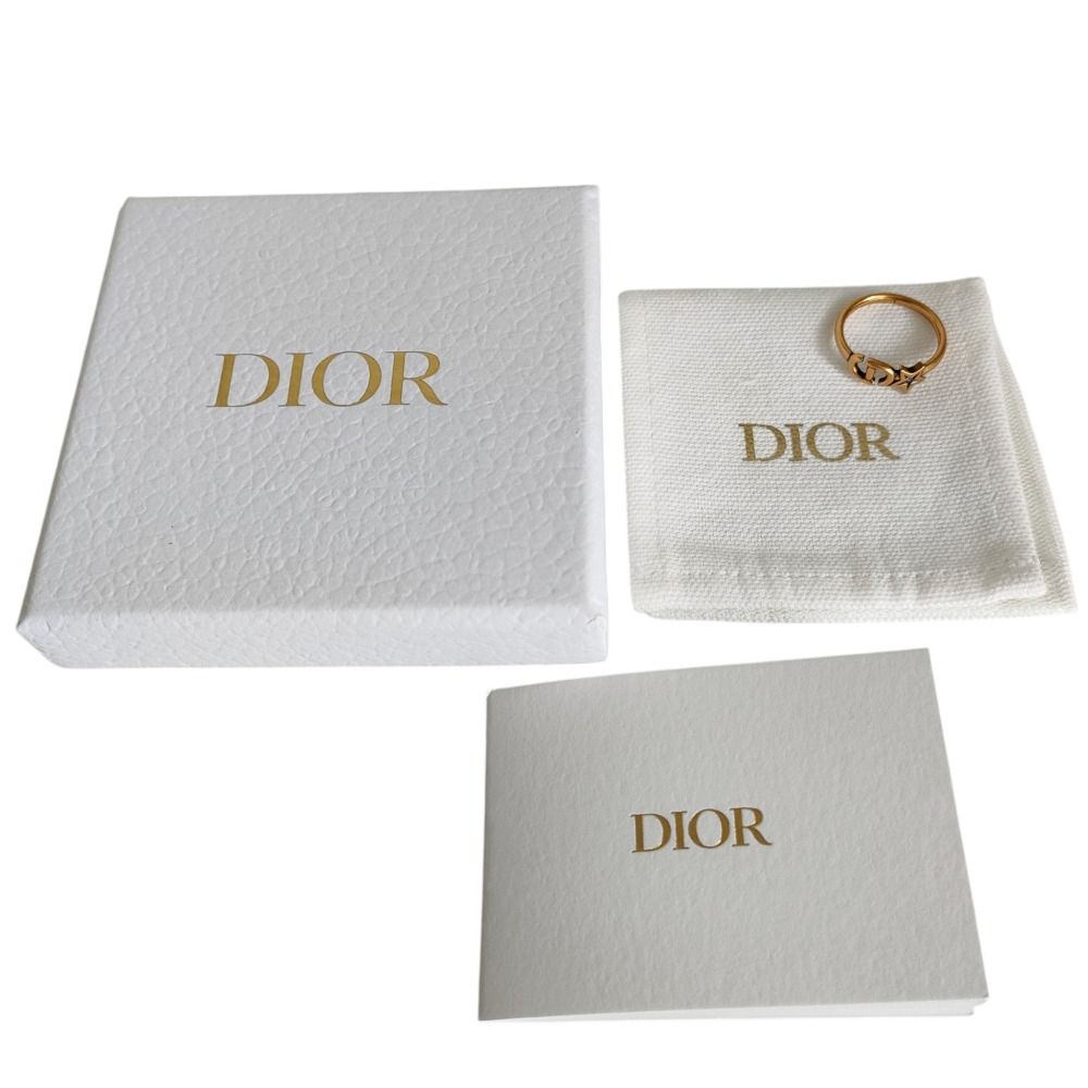 Dior Lucky Charm Star Sterling Ring L Gold — view 8