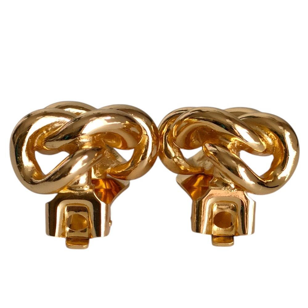Dior Chain Motif Clip Earrings Gold — view 2