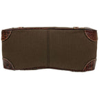 Celine Canvas Leather Boogie Back Handbag Brown — view 5