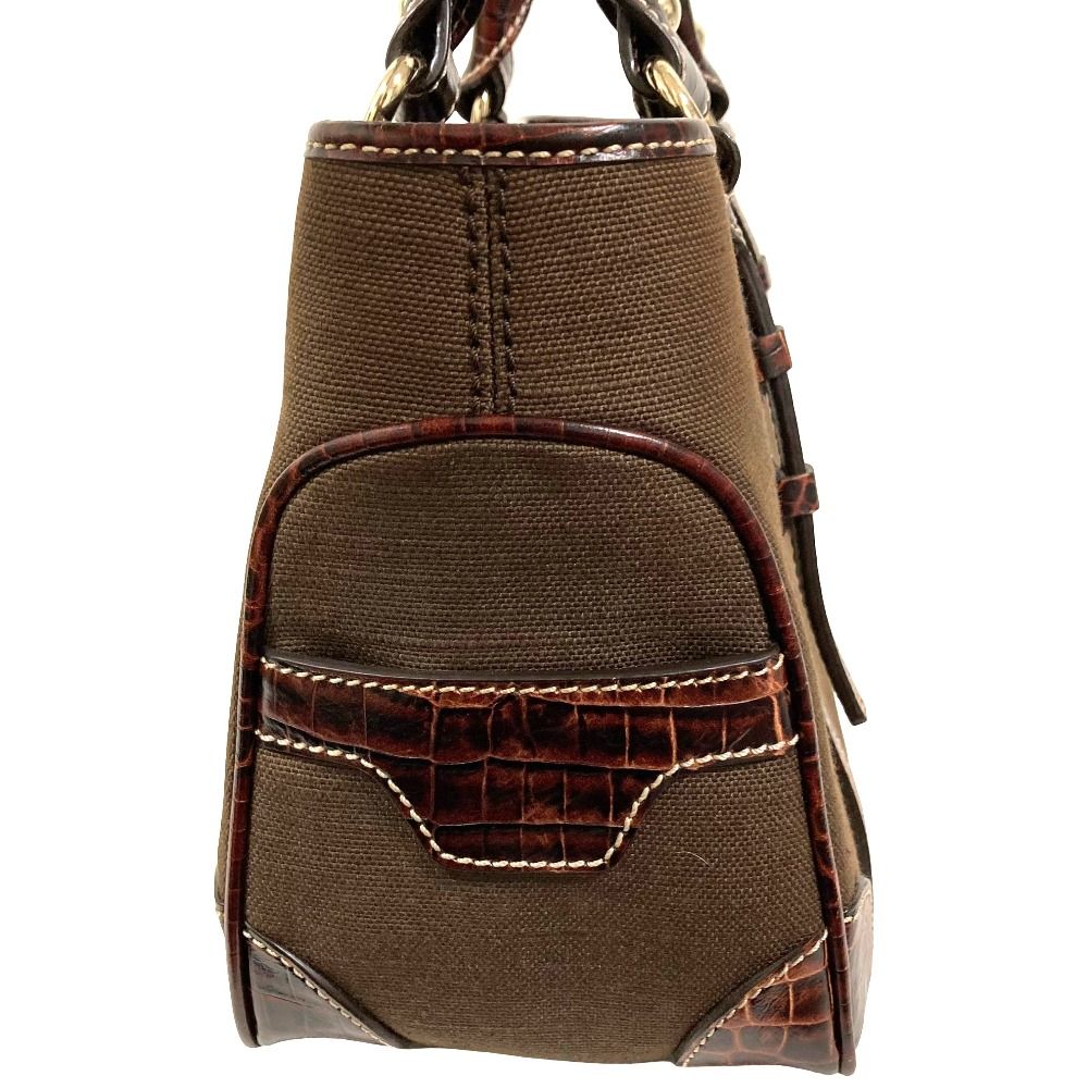 Celine Canvas Leather Boogie Back Handbag Brown — view 3