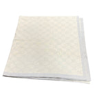 Gucci GG Pattern Wool Knit Scarf Light Blue Beige