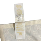 Gucci GG Pattern Wool Knit Scarf Light Blue Beige — view 7