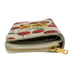 Saint Laurent Paris Cassandra Logo Cherry Compact Wallet Light Gray — view 6