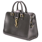 Saint Laurent Paris Leather Baby Cabas 2-Way Shoulder Bag Black — view 6