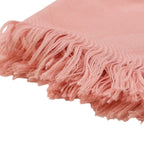 Hermes New Bliss Rose Poudre Silk Blend Cashmere Large Shawl Pink Scarf — view 4