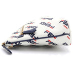 Fendi Fila All Logo Leather Pouch Back White — view 3