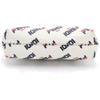 Fendi Fila All Logo Leather Pouch Back White — view 4