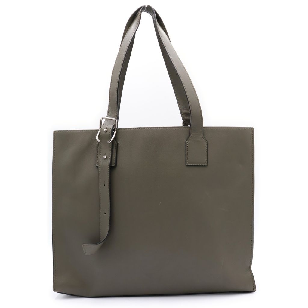 Loewe Horizontal Tote Khaki Green Leather Silver — view 2