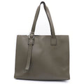 Loewe Horizontal Tote Khaki Green Leather Silver