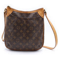 Louis Vuitton Monogram Odeon PM Shoulder Bag Brown Leather Gold