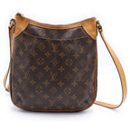 Louis Vuitton Monogram Odeon PM Shoulder Bag Brown Leather Gold