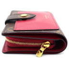 Louis Vuitton Monogram Portefeuille Juliette Fuchsia Bifold Wallet Brown Pink — view 3