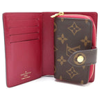 Louis Vuitton Monogram Portefeuille Juliette Fuchsia Bifold Wallet Brown Pink — view 4