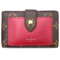 Louis Vuitton Monogram Portefeuille Juliette Fuchsia Bifold Wallet Brown Pink