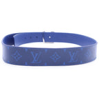 Louis Vuitton Monogram Cobalt LV Ceinture Leather Belt Blue 90 36 Silver — view 2