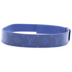 Louis Vuitton Monogram Cobalt LV Ceinture Leather Belt Blue 90 36 Silver — view 3