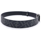 Fendi FF Square Reversible Belt Black Leather Silver — view 3