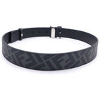 Fendi FF Square Reversible Belt Black Leather Silver — view 2