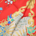 Hermes Carre 90 Voiles de Lumiere Sailing Ship of Light Red Silk Scarf — view 2