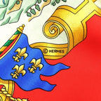 Hermes Carre 90 Voiles de Lumiere Sailing Ship of Light Red Silk Scarf — view 5