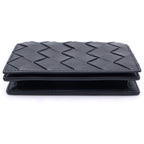 Bottega Veneta Intrecciato Bifold Card Case Business Holder Wallet Black Leather — view 5