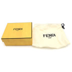 Fendi Diamond Trifold Wallet Gray Leather — view 6