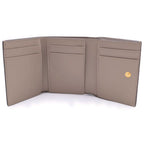 Fendi Diamond Trifold Wallet Gray Leather — view 4