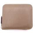 Hermes Azap Silk in Compact Etoupe Epsom Mini Wallet Coin Case Brown Silver