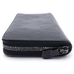 Louis Vuitton Monogram Shadow Zippy Organizer Wallet Black Leather Silver — view 3