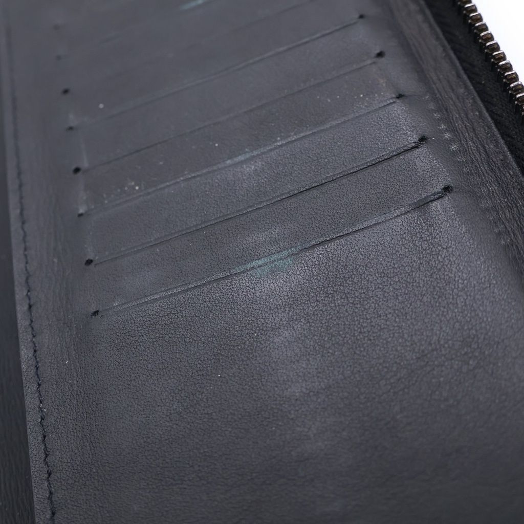 Louis Vuitton Monogram Shadow Zippy Organizer Wallet Black Leather Silver — view 5