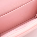Chanel Quilted Star Coco Trifold Wallet Card Case Compact Pink Caviar Leather — view 4