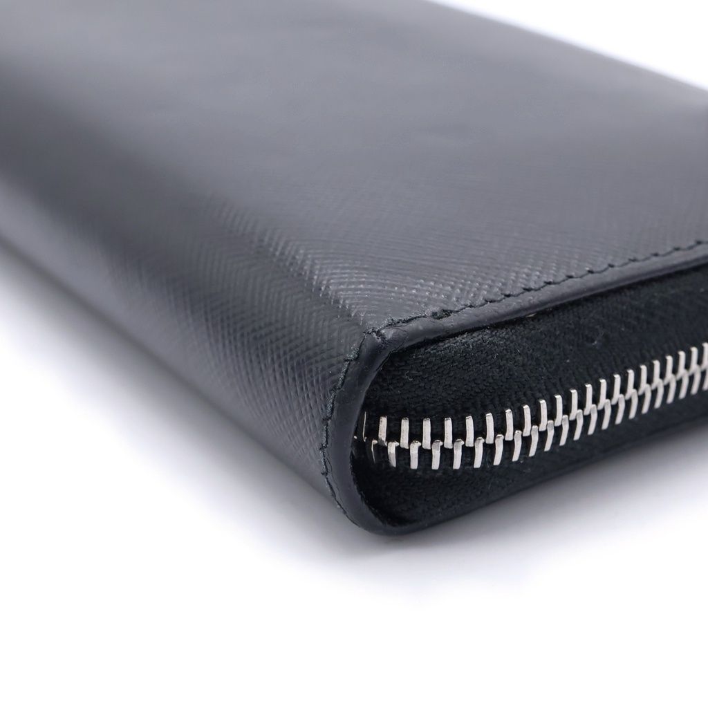 Prada Saffiano Wallet Black Leather — view 5
