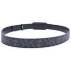 Fendi Belt Reversible Zucca Pattern Black Leather — view 2