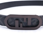 Fendi Belt Reversible Zucca Pattern Black Leather — view 5