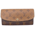 Louis Vuitton Monogram Reverse Portefeuille Emily Brown Leather Wallet