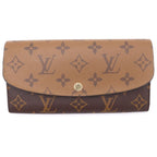 Louis Vuitton Monogram Reverse Portefeuille Emily Brown Leather Wallet