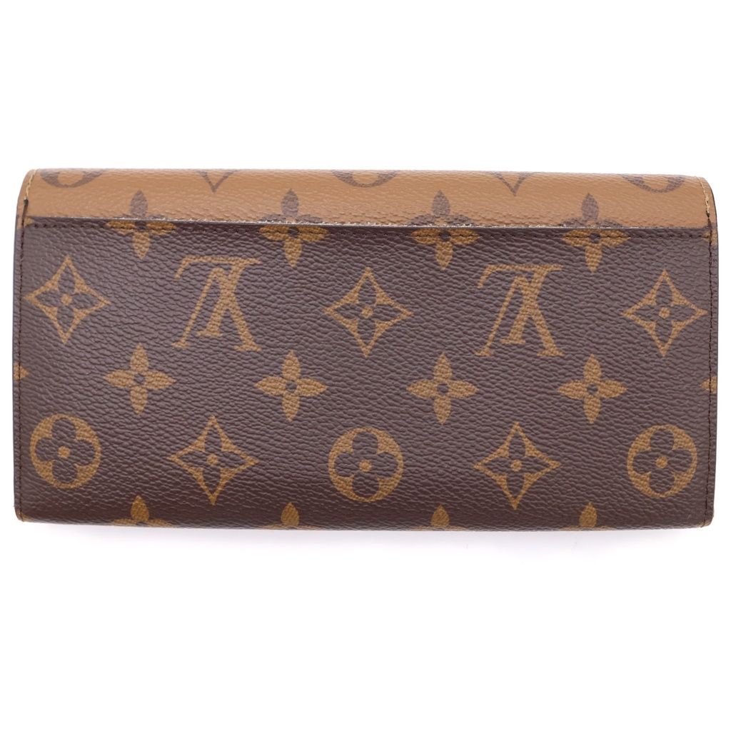 Louis Vuitton Monogram Reverse Portefeuille Emily Brown Leather Wallet — view 2