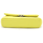 Chanel Quilted 20 S Flap S Chain Shoulder Bag Neon Yellow Caviar Leather — view 4