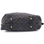 Louis Vuitton Monogram Denim Neo Cabby MM 2-Way Shoulder Bag Black Leather Gold — view 4